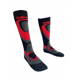 Paire de chaussettes moto - Spa 2 noir/rouge