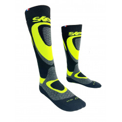 Paire de chaussettes moto - Spa 2 jaune fluo/noir